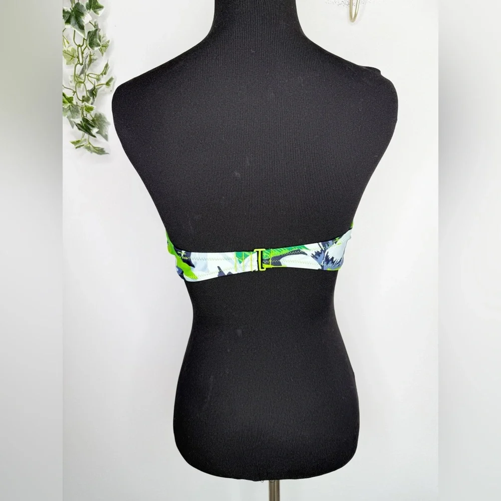 AERIE Floral Strapless Bandeau Swimsuit Top Size Large